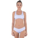 Alice Blue Quatrefoil in an English Country Garden Criss Cross Bikini Set View1