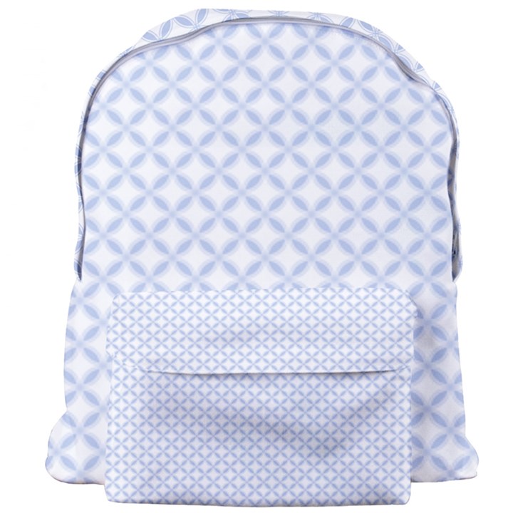 Alice Blue Quatrefoil in an English Country Garden Giant Full Print Backpack