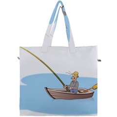 Fishing Fish Fisherman Boat Mare Canvas Travel Bag by Sapixe