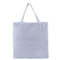 Alice Blue Quatrefoil in an English Country Garden Grocery Tote Bag View1