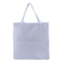 Alice Blue Quatrefoil in an English Country Garden Grocery Tote Bag View2