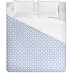 Alice Blue Quatrefoil In An English Country Garden Duvet Cover (california King Size) by PodArtist