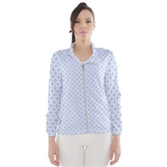 Alice Blue Quatrefoil In An English Country Garden Windbreaker (women) by PodArtist