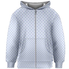 Alice Blue Quatrefoil In An English Country Garden Kids Zipper Hoodie Without Drawstring by PodArtist