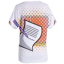 Letter Paper Note Design White Women s Oversized Tee View2