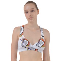 Letter Paper Note Design White Sweetheart Sports Bra by Sapixe