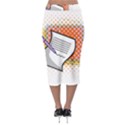 Letter Paper Note Design White Midi Pencil Skirt View2