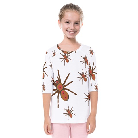 Nature Insect Natural Wildlife Kids  Quarter Sleeve Raglan Tee by Sapixe