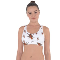 Nature Insect Natural Wildlife Cross String Back Sports Bra by Sapixe