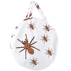 Nature Insect Natural Wildlife Giant Round Zipper Tote by Sapixe