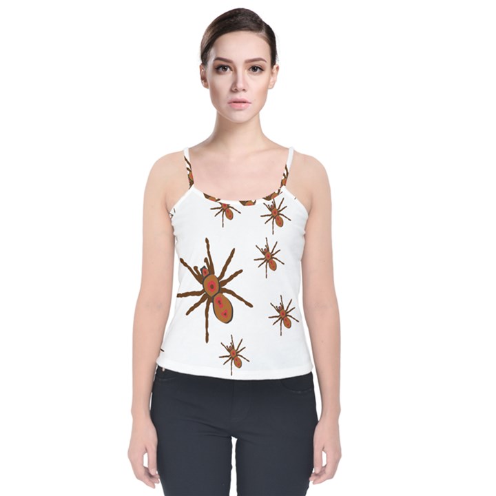 Nature Insect Natural Wildlife Velvet Spaghetti Strap Top