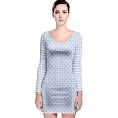 Alice Blue Hearts In An English Country Garden Long Sleeve Bodycon Dress by PodArtist