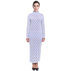 Alice Blue Hearts In An English Country Garden Turtleneck Maxi Dress by PodArtist