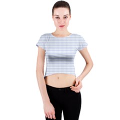 Alice Blue Hearts In An English Country Garden Crew Neck Crop Top by PodArtist