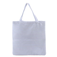 Alice Blue Hearts In An English Country Garden Grocery Tote Bag by PodArtist