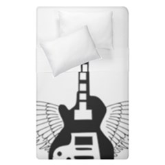 Guitar Abstract Wings Silhouette Duvet Cover Double Side (single Size) by Sapixe