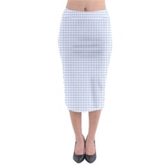 Alice Blue Hearts In An English Country Garden Midi Pencil Skirt by PodArtist