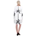 Guitar Abstract Wings Silhouette Long Sleeve Velvet Front Wrap Dress View2