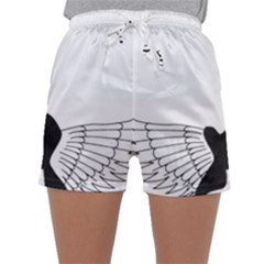 Guitar Abstract Wings Silhouette Sleepwear Shorts by Sapixe