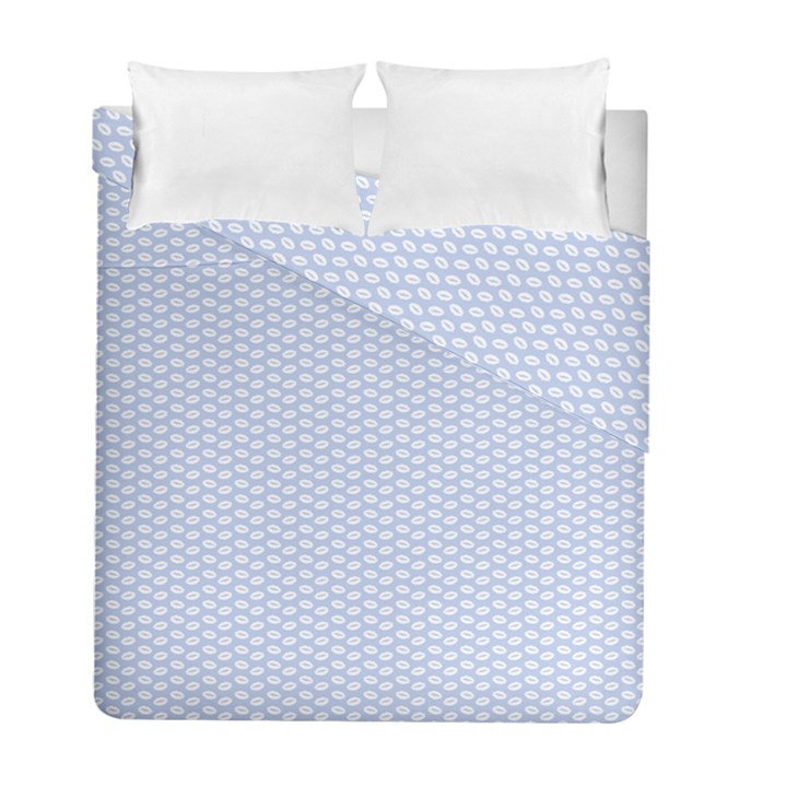 Alice Blue White Kisses in English Country Garden Duvet Cover Double Side (Full/ Double Size)