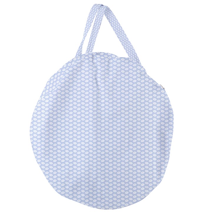 Alice Blue White Kisses in English Country Garden Giant Round Zipper Tote