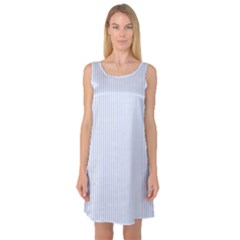 Alice Blue Pinstripe In An English Country Garden Sleeveless Satin Nightdress by PodArtist