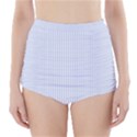 Alice Blue Pinstripe in an English Country Garden High-Waisted Bikini Bottoms View1