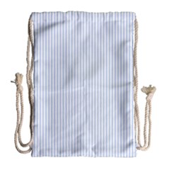 Alice Blue Pinstripe In An English Country Garden Drawstring Bag (large) by PodArtist