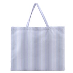 Alice Blue Pinstripe In An English Country Garden Zipper Large Tote Bag by PodArtist