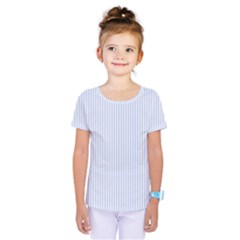 Alice Blue Pinstripe In An English Country Garden Kids  One Piece Tee