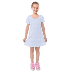 Alice Blue Houndstooth In English Country Garden Kids  Short Sleeve Velvet Dress by PodArtist