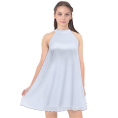 Alice Blue Houndstooth In English Country Garden Halter Neckline Chiffon Dress  by PodArtist