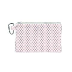 Usa Flag Red Stars On White Canvas Cosmetic Bag (small)