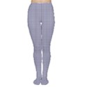 USA Flag Blue and White Gingham Checked Women s Tights View1