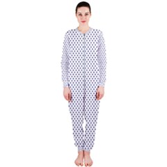 Usa Flag Blue Stars On White Onepiece Jumpsuit (ladies)  by PodArtist