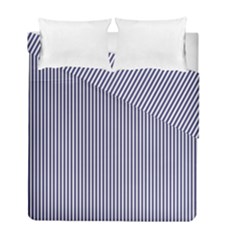 Usa Flag Blue And White Stripes Duvet Cover Double Side (full/ Double Size) by PodArtist