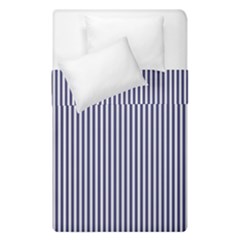 Usa Flag Blue And White Stripes Duvet Cover Double Side (single Size) by PodArtist