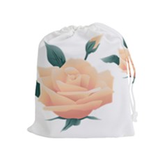 Rose Flower Nature Floral Summer Drawstring Pouches (extra Large) by Sapixe