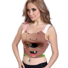 Mole Animal Cartoon Vector Art Crop Top by Sapixe