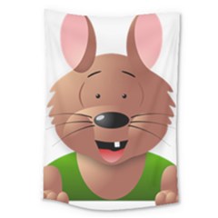 Mole Animal Cartoon Vector Art Large Tapestry by Sapixe