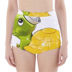 Turtle Sea Turtle Leatherback Turtle High-waisted Bikini Bottoms by Sapixe