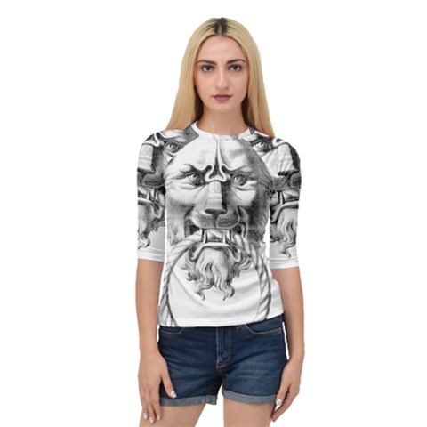 Steampunk Steam Punk Lion Door Quarter Sleeve Raglan Tee by Sapixe