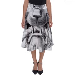 Steampunk Steam Punk Lion Door Perfect Length Midi Skirt by Sapixe