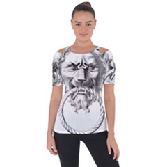 Steampunk Steam Punk Lion Door Short Sleeve Top by Sapixe