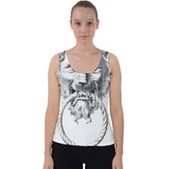 Steampunk Steam Punk Lion Door Velvet Tank Top by Sapixe