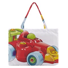 Car Vehicle Racing Car Formula Zipper Medium Tote Bag