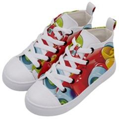 Car Vehicle Racing Car Formula Kid s Mid-top Canvas Sneakers by Sapixe