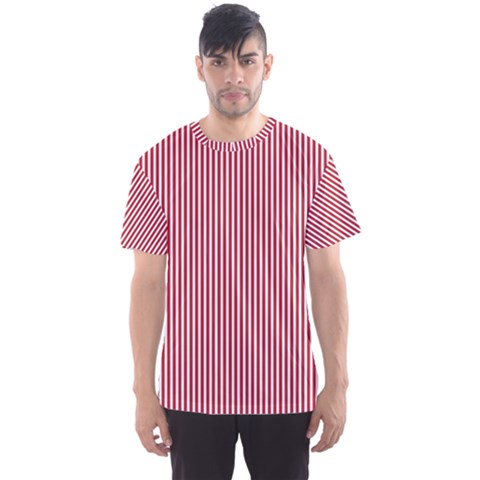 Usa Flag Red And White Stripes Men s Sports Mesh Tee by PodArtist