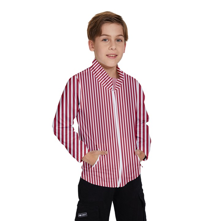 USA Flag Red and White Stripes Windbreaker (Kids)