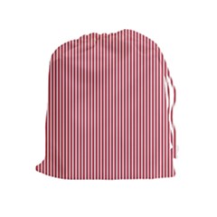 Usa Flag Red And White Stripes Drawstring Pouches (extra Large) by PodArtist